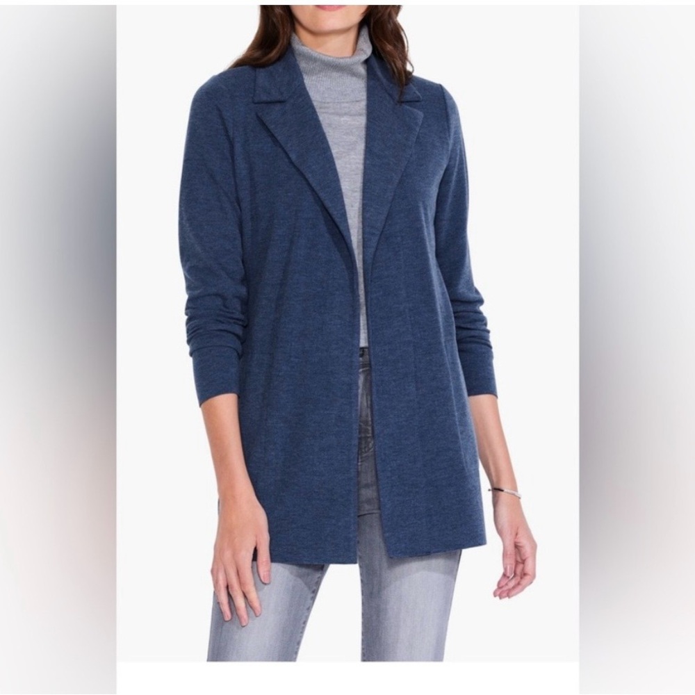 Nic+Zoe All Day Comfort Knit Blazer in Dark Indigo
